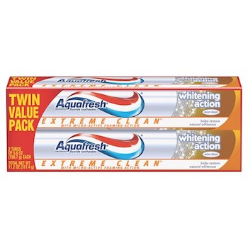 SAVE $1.50 On Any ONE (1) Aquafresh Twin or Triple Pack Toothpaste