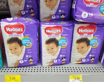 Clearance Alert – Huggies Little Movers Diapers Only $3 at Walmart