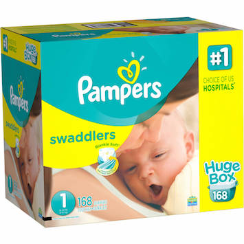 Save $8 off Pampers Value Sized Diapers at Babies R Us with Coupon