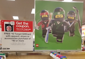 Get a $10 Gift Card at Target with any $40 Apparel or Shoe Purchase