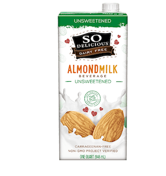 Save $1 off So Delicious Dairy Free Almond Milk Printable Coupon