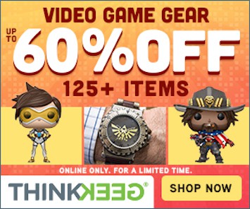 Save 60% off Select Video Game Gear at ThinkGeek – Limited Time!