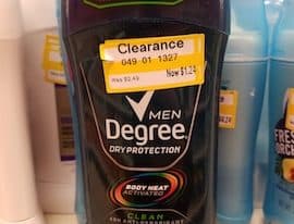 Clearance Alert – Degree Deodorant Only $1.24 at Target – Hurry!