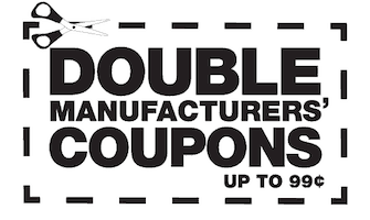 Double manufacturers' coupons