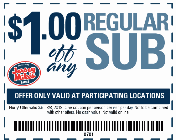 jersey mike's buy one get one free coupon 2019