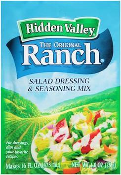 Save $1 off Hidden Valley Ranch Seasoning with Printable Coupon