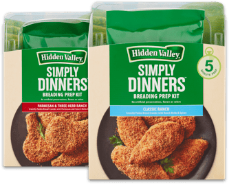 $1.00 off (1) Hidden Valley Ranch Simply Dinners Printable Coupon