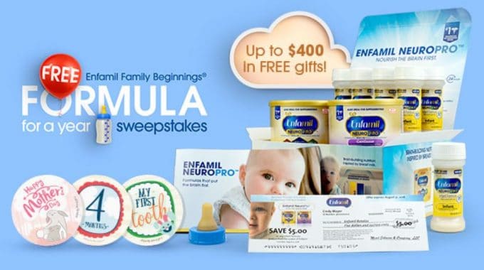 Be ONE of the 3 Grand Winners of a 3-Year Supply of ENFAMIL