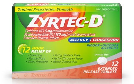 Save $4.00 off (1) Zyrtec-D Allergy & Congestion Relief Coupon