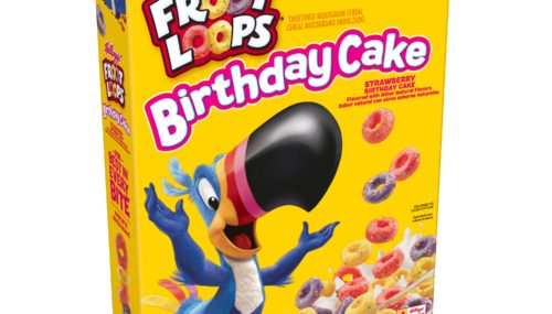 Save $0.50 off (1) Froot Loops Birthday Cake Cereal Coupon