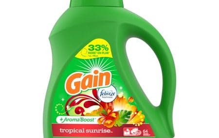 Save $4.00 off (2) Gain Tropical Sunrise Detergent Coupon
