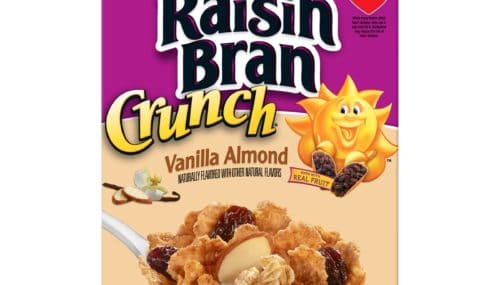Save $0.70 off (1) Kellogg’s Raisin Bran Vanilla Almond Cereal Coupon