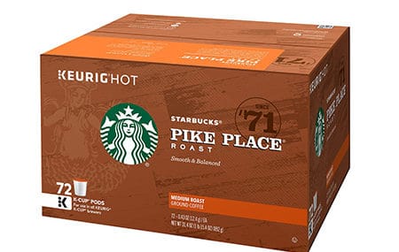 Save $7.00 off (1) Starbucks Pike Place K-Cups Coupon