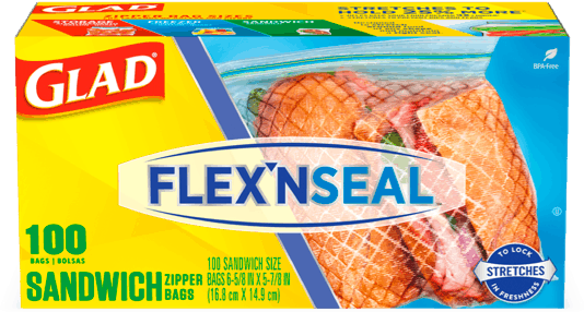 Save $1.00 off (2) Glad Flex n Seal Printable Coupon