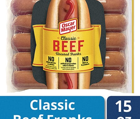 Save $2.00 off (2) Oscar Mayer Beef Hot Dogs Coupon