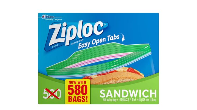 Save $2.40 off (1) Ziploc Sandwich Bags (580 Count) Coupon