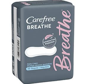 Save $2.00 off (1) Carefree Breathe Wrapped Liners Printable Coupon