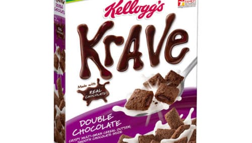 Save $1.00 off (2) Kellogg’s Krave Double Chocolate Cereal Coupon