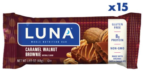 Save $0.50 off (2) Luna Caramel Walnut Brownie Nutrition Bar Coupon