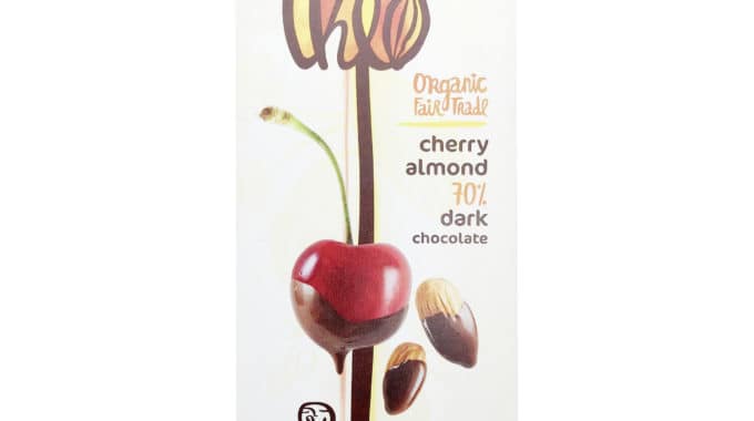 Save $1.00 off (2) Theo Cherry & Almond Dark Chocolate Coupon