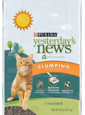 Save $5.00 off (1) Yesterday’s News® Cat Litter Printable Coupon