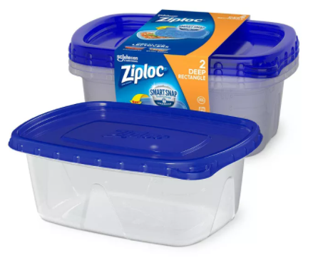 Save $1.00 off (2) Ziploc® Container Products Printable Coupon