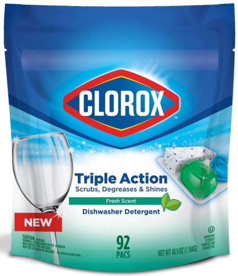 SAVE $0.50 On any ONE (1) Clorox Dishwasher Detergent
