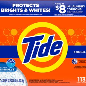 Tide Powder Laundry Detergent Original, 143 Ounce