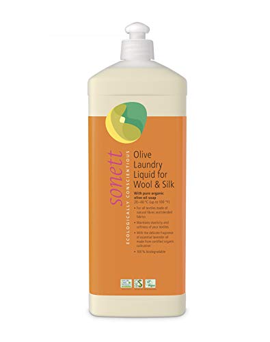 Sonett Organic Olive Laundry Liquid for Wool and Silk, Sensitive skin 34 oz/1L (Olive Laundry Liquid for Wool and Silk)