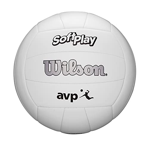 WILSON AVP Soft Play Volleyball - Official Size, White