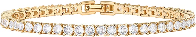 PAVOI-14K-Gold-Plated-3mm-Cubic-Zirconia-Classic-Tennis-Bracelet