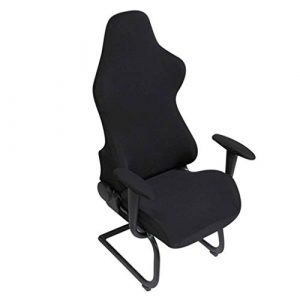 BTSKY Ergonomic Office Computer Game Chair Slipcovers Stretchy Polyester Covers for Reclining Racing Gaming Gaming Chair Black (No Chair)