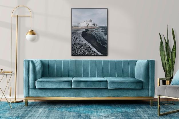 chic-modern-luxury-aesthetics-style-living-room-blue-tone