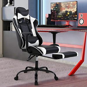 PC Gaming Chair Computer Chair Office Gaming Chairs for Adults, Gamer Chair Racer Gaming Chair PU Leather Recliner w/Lumbar Support, Cheap Gaming Chair for Kids or Adults