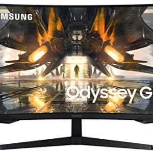 SAMSUNG 32" Odyssey G55A QHD 165Hz 1ms FreeSync Curved Gaming Monitor with HDR 10, Futuristic Design for Any Desktop (LS32AG550ENXZA)