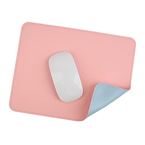 YXLILI Mouse Pad, Dual-Sided PU Leather Mouse Mat, Waterproof Ultra Smooth Mousepads with Stitched Edge Computer Mouse Pads for Gaming Office Work Home