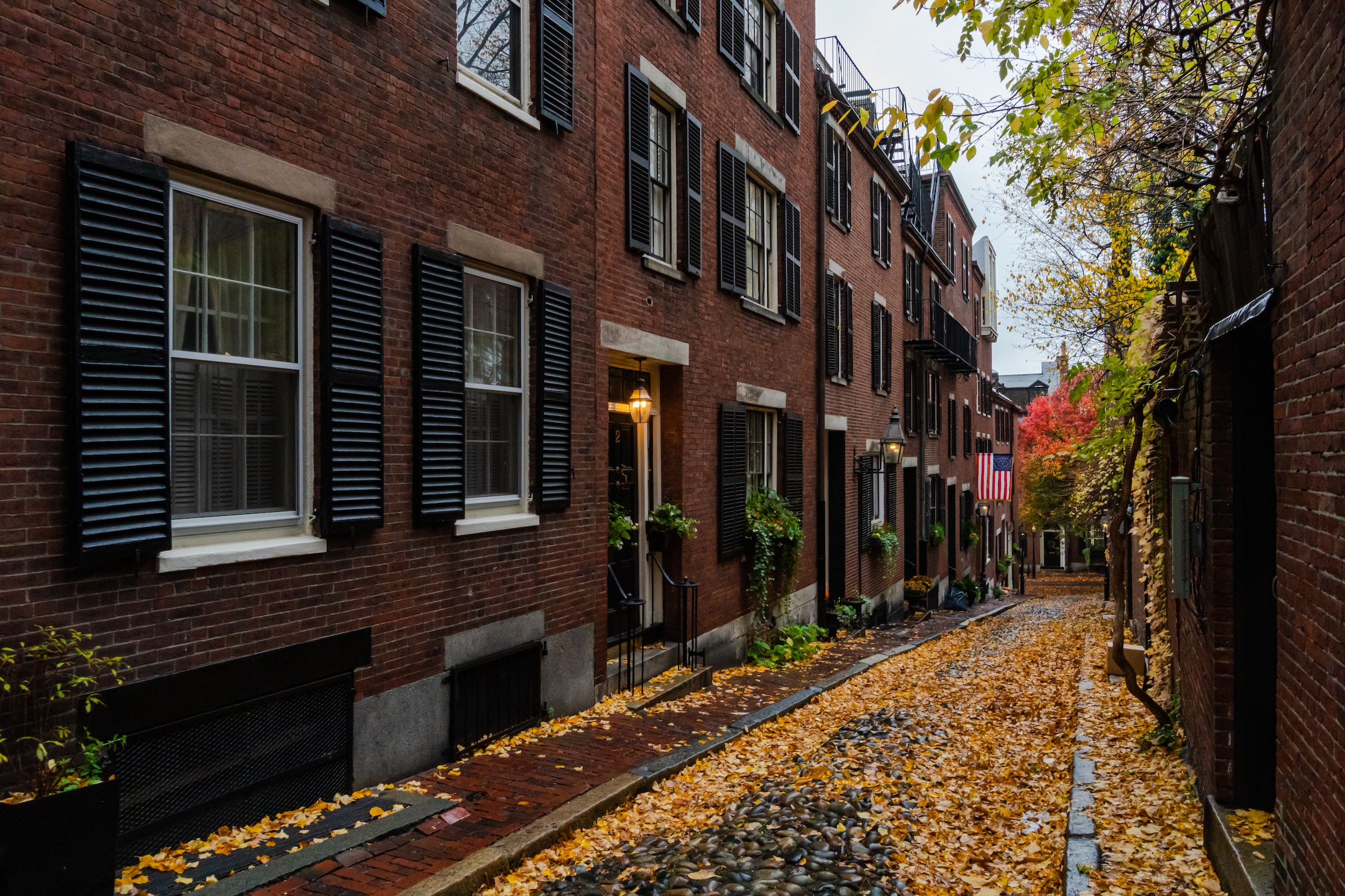Boston's historic Acorn Street