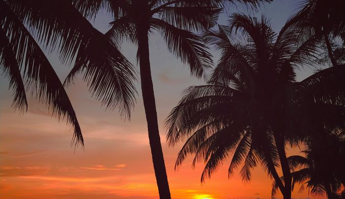 Otres beach at sunset