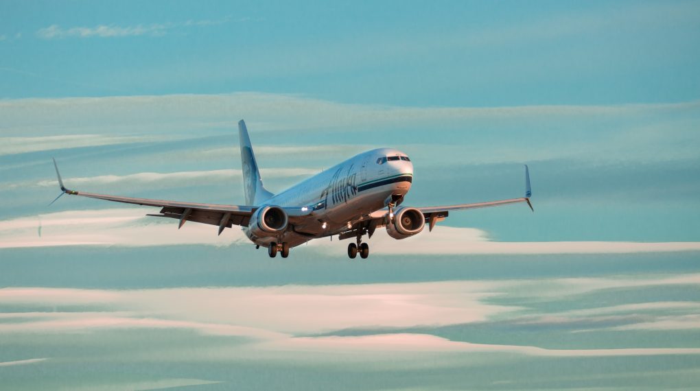 alaska airline on sky