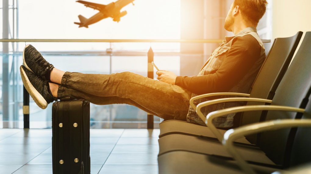 passenger waiting flight at airport