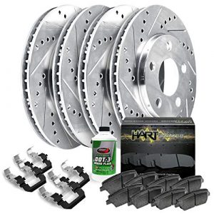 Hart Brakes Front Rear Brakes and Rotors Kit |Front Rear Brake Pads| Brake Rotors and Pads| Ceramic Brake Pads and Rotors - PHCC.42134.02