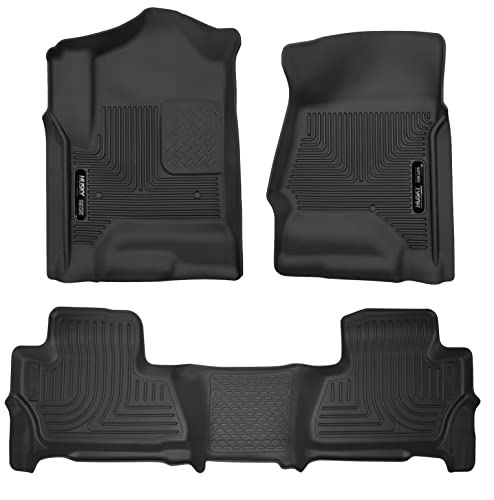 Husky Liners Weatherbeater | Fits 2015 - 2020 Chevrolet Tahoe/GMC Yukon, Front & 2nd Row Liners - Black, 3 pc. | 99201