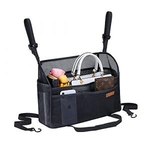 WLLWOO WLLWOO Car Net Pocket Handbag Holder Between Seats Back Storage Organizer Purse Holder for Console Front Seat Storage Barrier