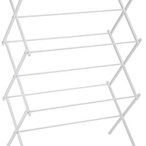 Amazon Basics Foldable Laundry Rack for Air Drying Clothing - 41.8" x 29.5" x 14.5", White