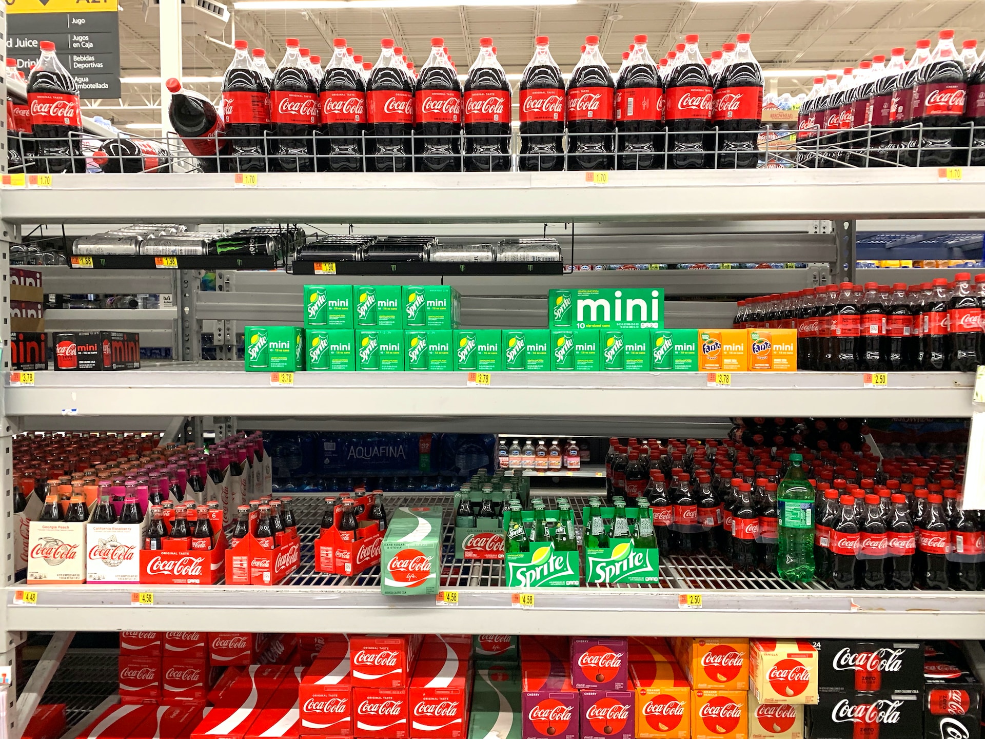 grocery shopping - Soda Shelf - Coke Coca-Cola Drinks