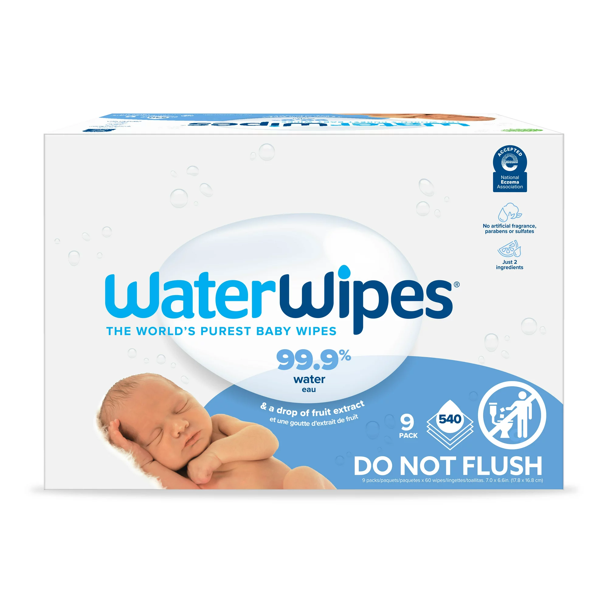 Experience the pinnacle of gentle cleansing with WaterWipes.