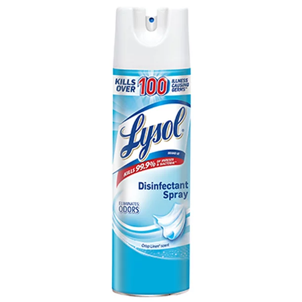 Combat germs using Lysol Disinfectant Spray!
