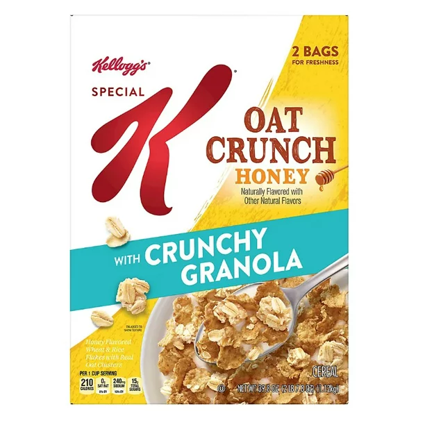 Start your day with a wholesome twist and save on one Kellogg's Special K Oat Crunch Honey Cereal!