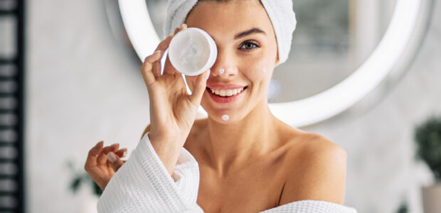 woman-doing-her-morning-skincare-routine
