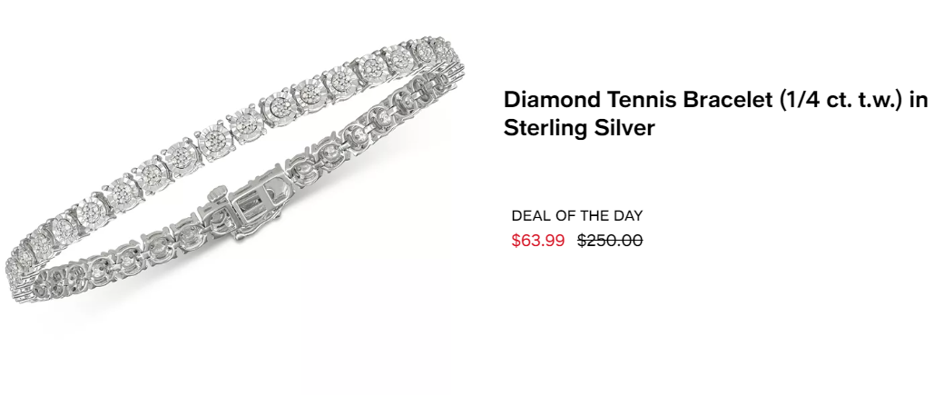 macys deal of the day - Diamond Tennis Bracelet